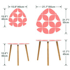 Mid-Century Modern Pink Atomic Nesting Tables