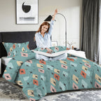 Mid-Century Modern Geometric King Comforter Set