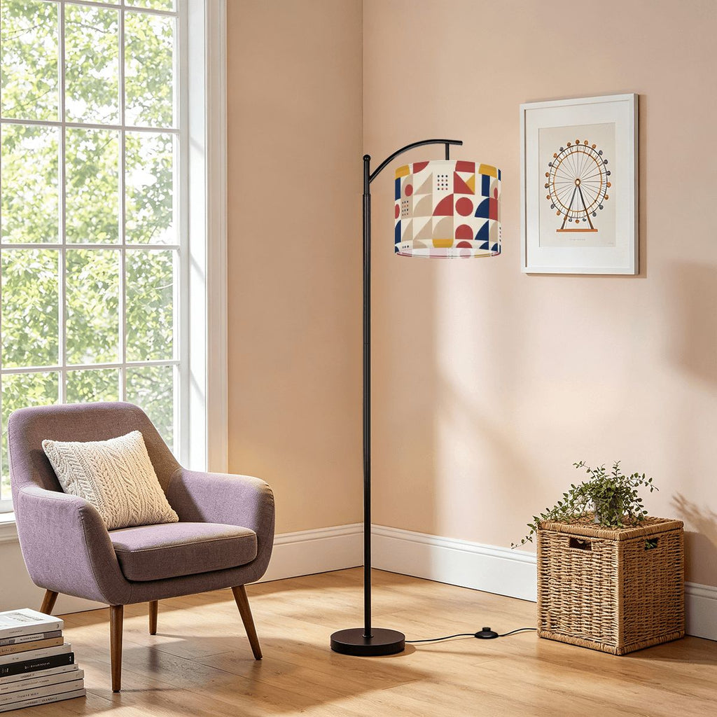 Bauhaus Geometric Arc Floor Lamp
