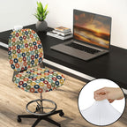 Mid-Century Modern Multicolor Office Chair Cover