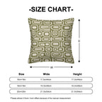 Mid-Century Olive Green Geometric Corduroy Throw Pillow