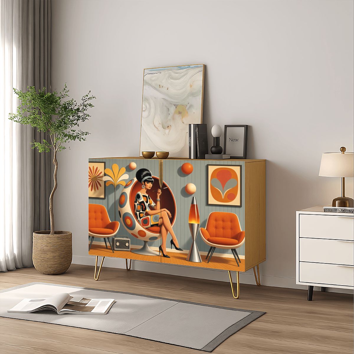 Mid-Century Lounge Storage Cabinet