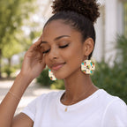 Mod Abstract Round Earrings | Mid-Century Modern Statement Drops