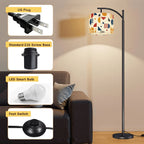 Bauhaus Color-Block Arc Floor Lamp