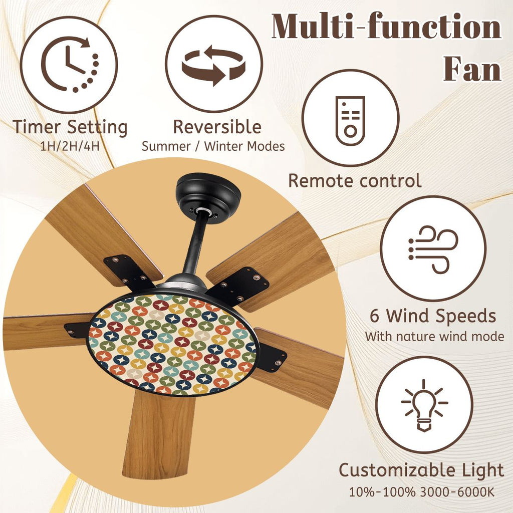 Atomic Starburst 42-Inch Ceiling Fan with Light