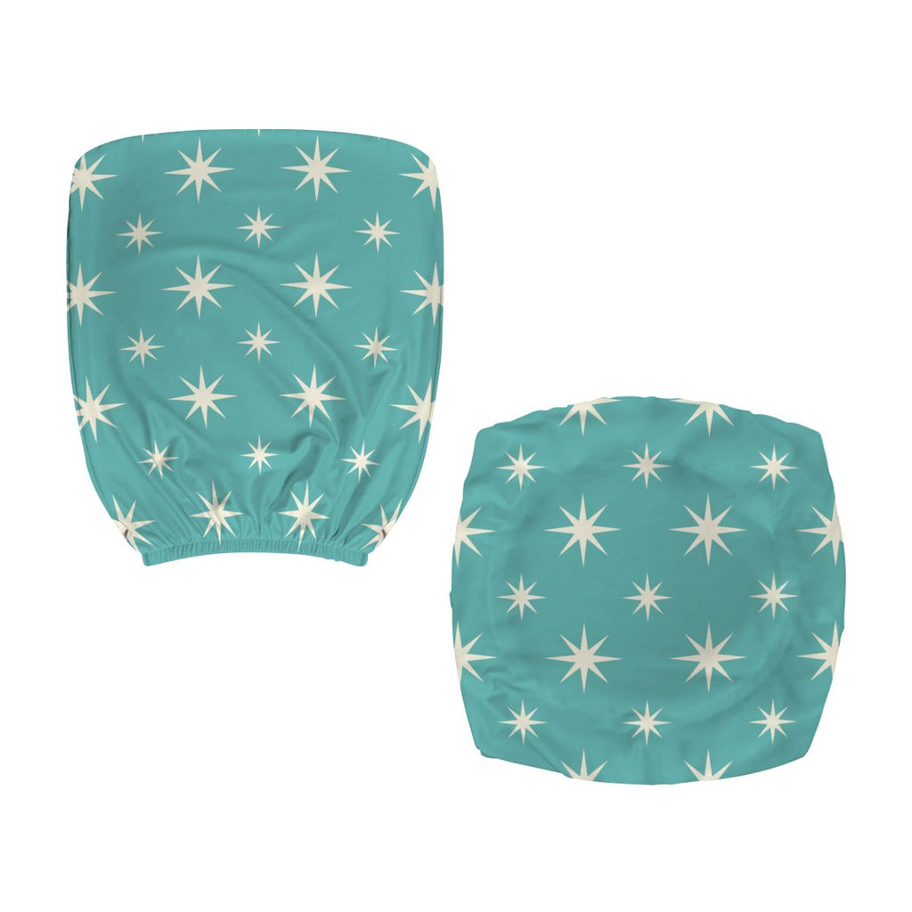 Mid-Century Modern Teal Starburst Office Chair Cover