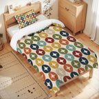 Mid-Century Modern Circular Medallion Comforter Set