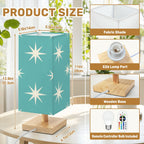 Mid-Century Modern Turquoise Starburst Table Lamp