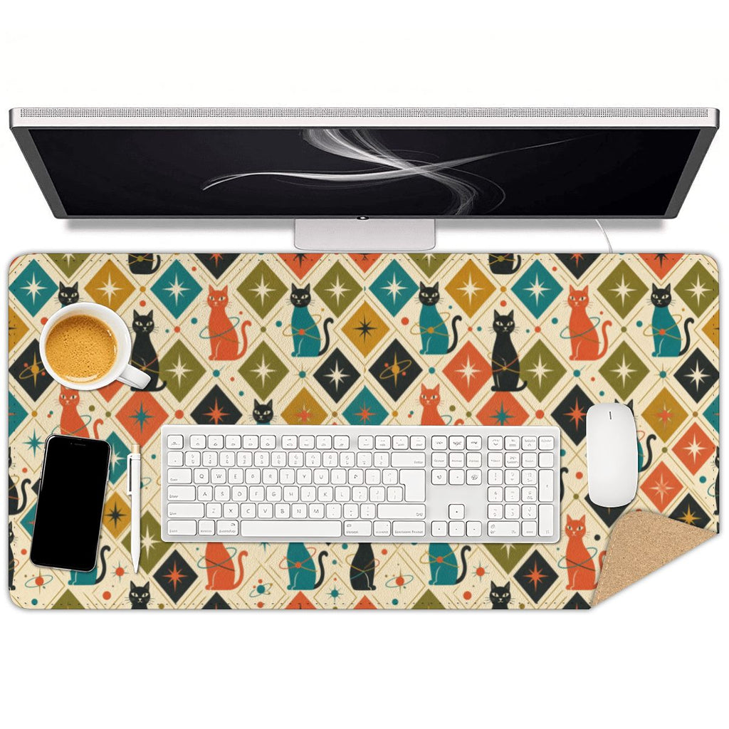 Mid-Century Modern Diamond Tile Extended Mouse Pad