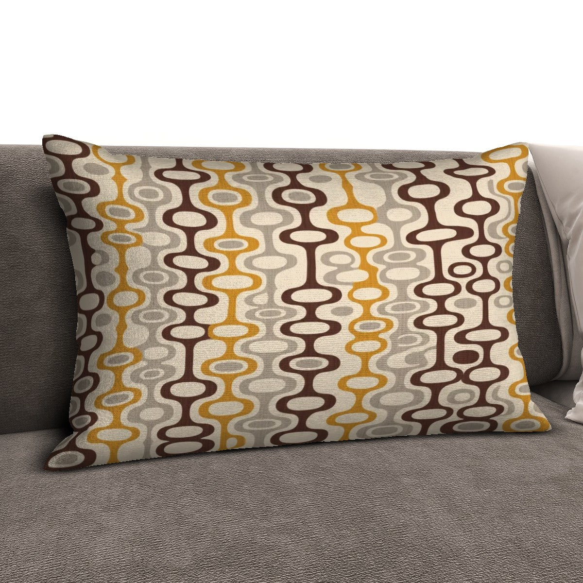 Retro Ripple Lumbar Pillow Cover