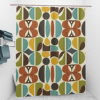 Mid-Century Modern Atomic Pebble Shower Curtain