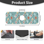 Mid-Century Modern Geometric Sink Faucet Mat