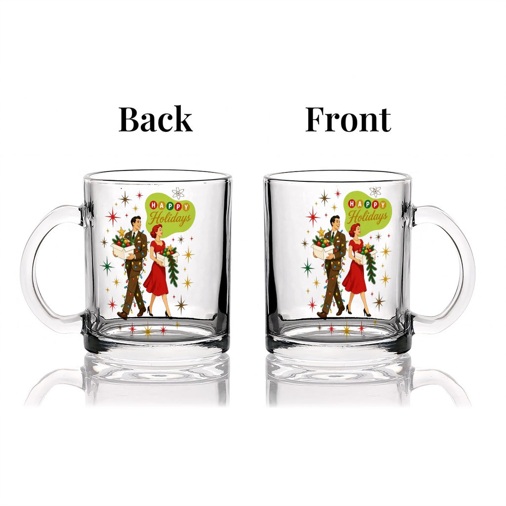 Mid-Century Modern Festive Character Glass Mug