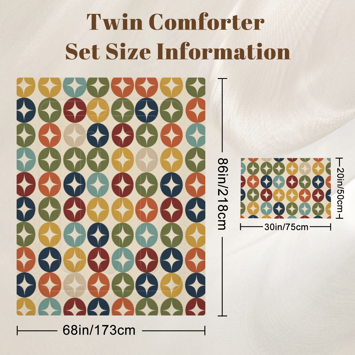 Mid-Century Modern Circular Medallion Comforter Set
