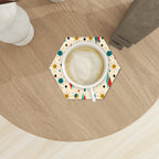 Mid-Century Modern Atomic Starburst Hexagon Coasters, Set of 6