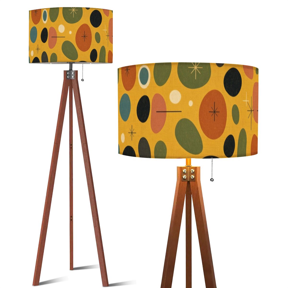 Mid-Century Modern Retro Abstract Tripod Floor Lamp