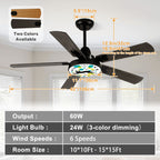Atomic Cat 42-Inch Ceiling Fan with Light