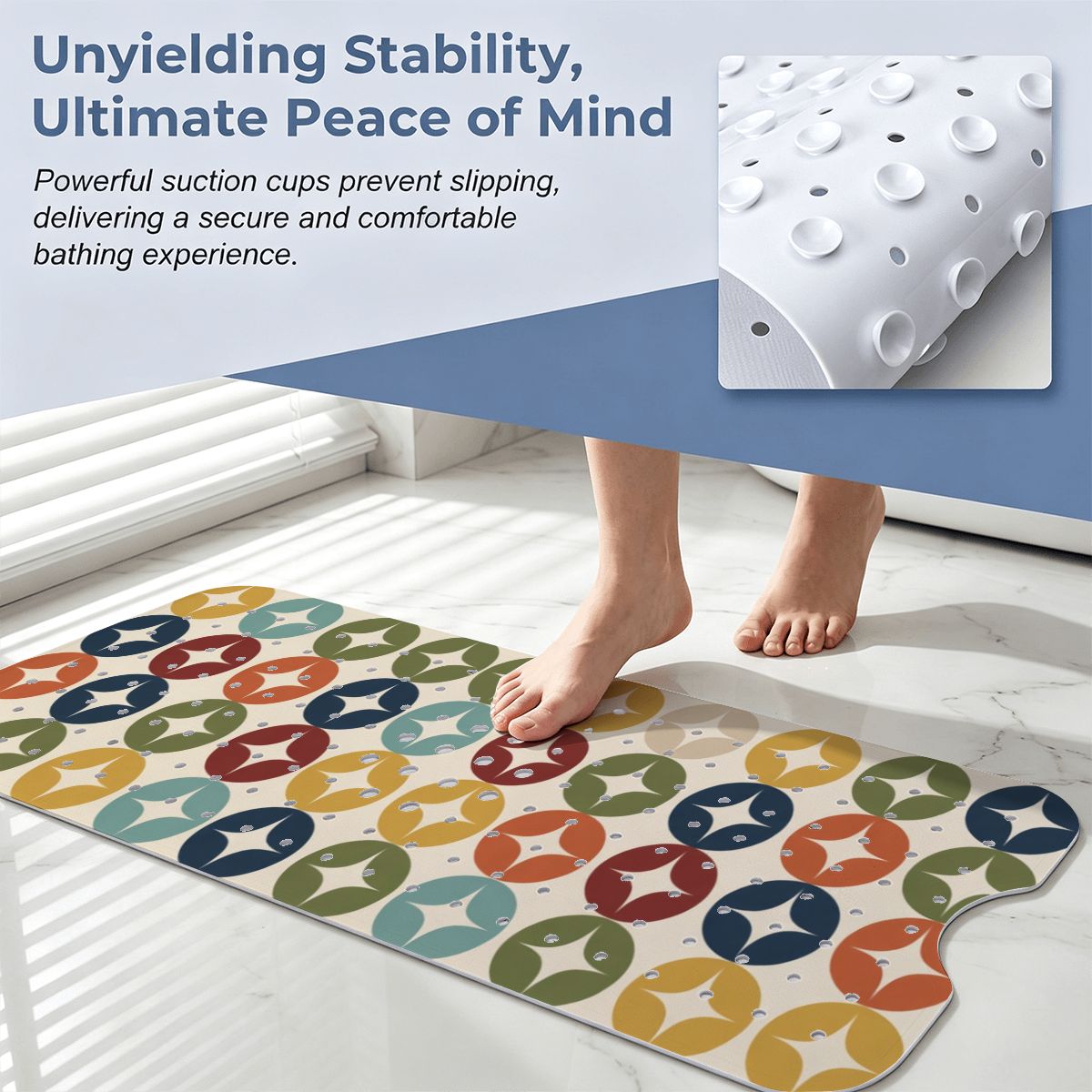 Atomic Starburst Extra-Long Bathtub Mat
