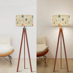 Mid-Century Modern Organic Pattern Tripod Floor Lamp