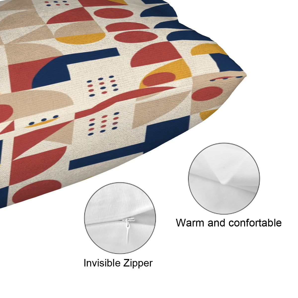 Bauhaus Geometry Lumbar Pillow Cover
