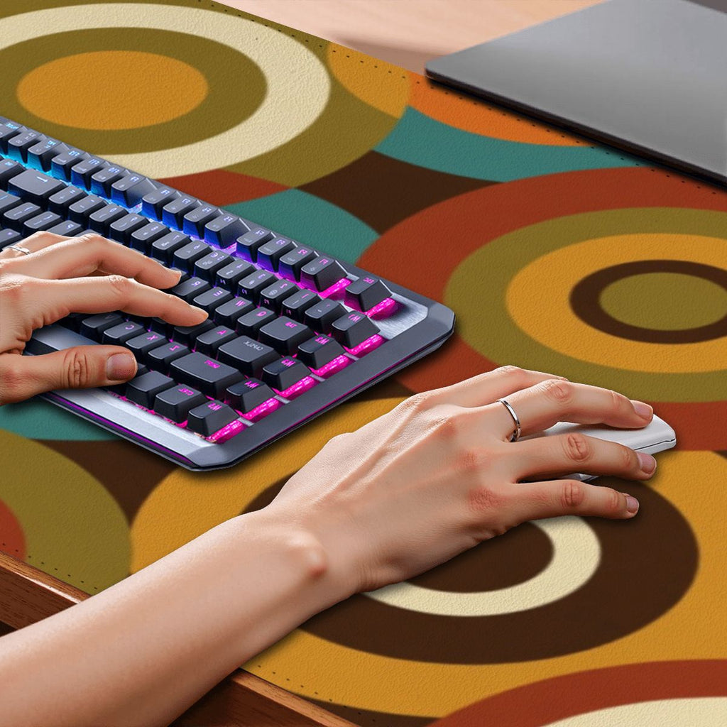 Mid-Century Modern Atomic Orbit Extended Mouse Pad