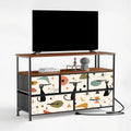 Abstract Color-Block Five-Drawer Mid-Century Modern Media Console