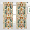 Mid-Century Modern Botanical Blackout Curtains, Set of 2