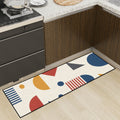 Mid-Century Modern Geometric Kitchen Runner Mat