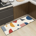 Mid-Century Modern Geometric Kitchen Runner Mat