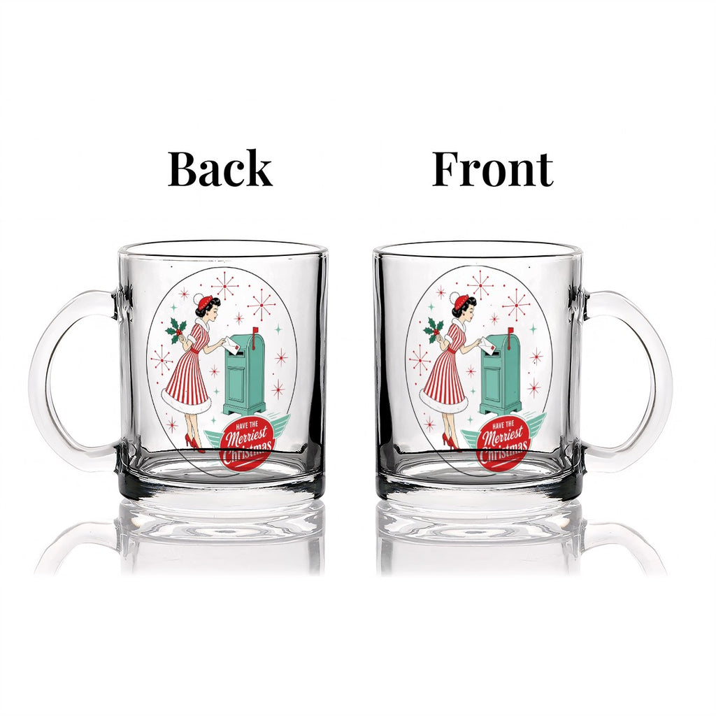 Merriest Christmas Retro Atomic Glass Mug