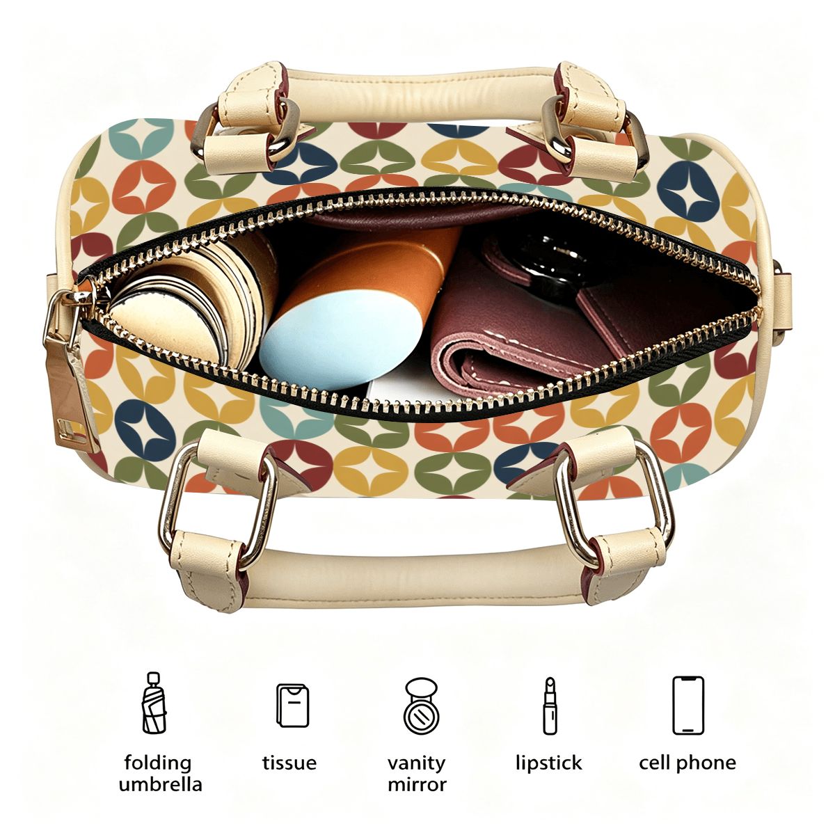 Atomic Starburst Convertible Barrel Handbag