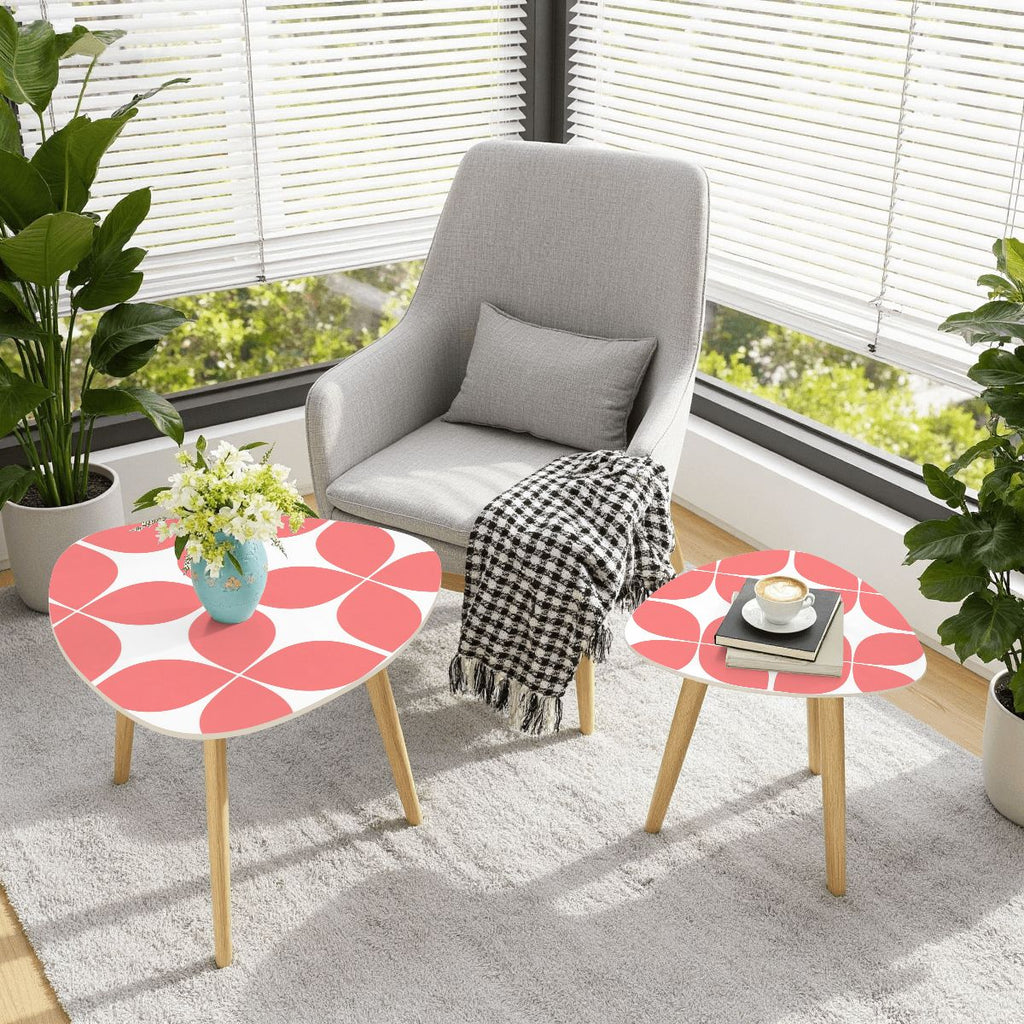 Mid-Century Modern Pink Atomic Nesting Tables
