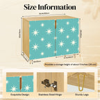 Teal Starburst Mid-Century Modern Media Console