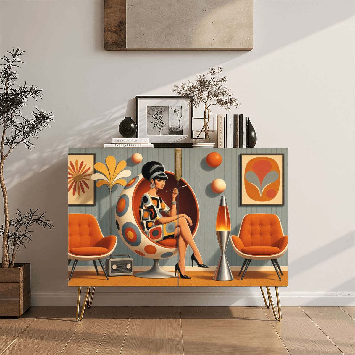Mid-Century Lounge Storage Cabinet
