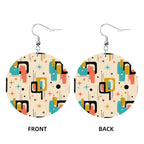 Mod Abstract Round Earrings | Mid-Century Modern Statement Drops