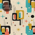 Mid-Century Modern Atomic Geometry Shower Curtain