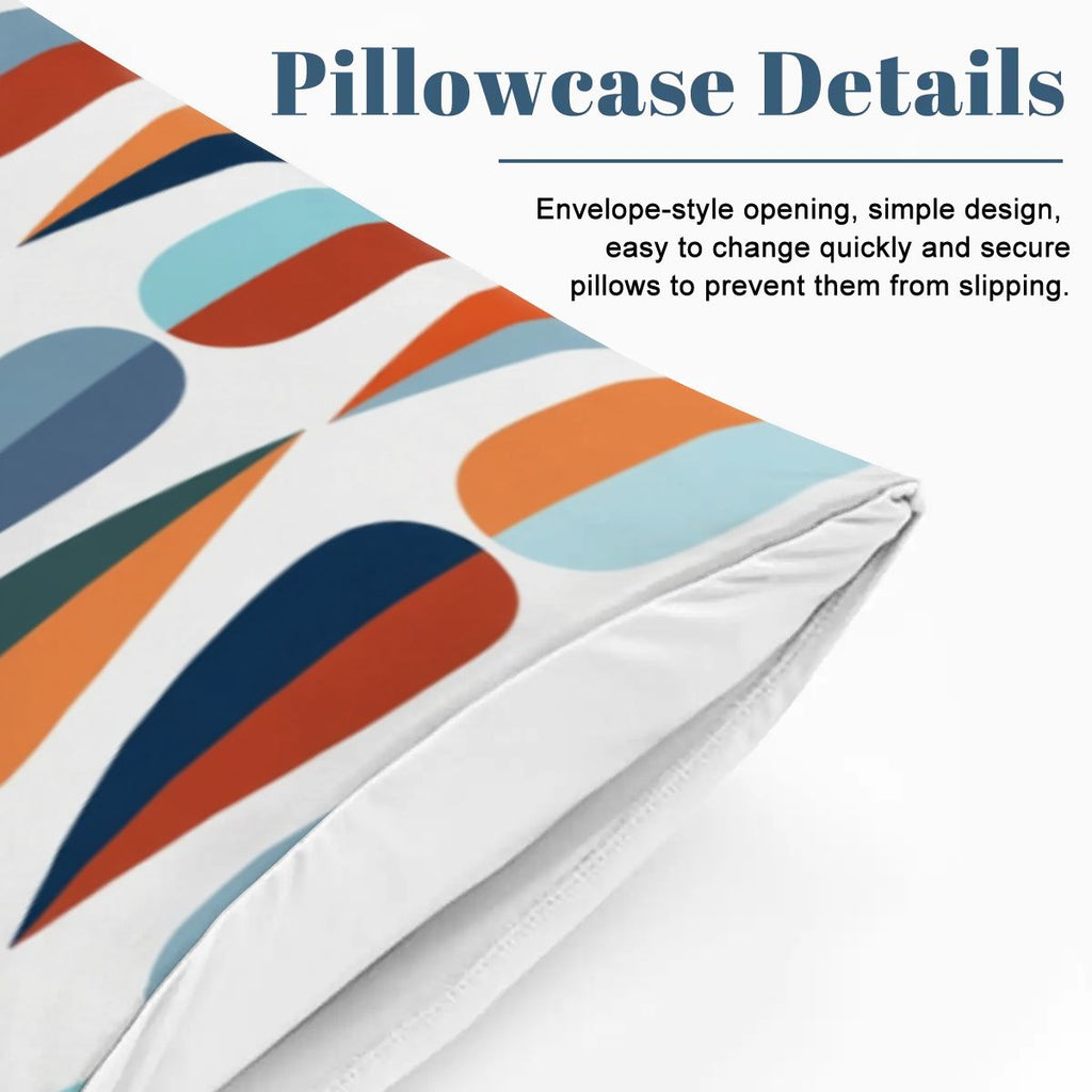Mid-Century Modern Teardrop Geometric Duvet Cover Set