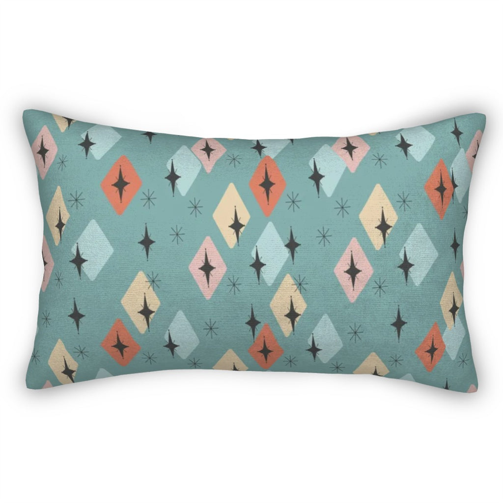 Atomic Starburst Lumbar Pillow Cover