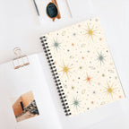 Mid-Century Modern Atomic Starburst Spiral Notebook