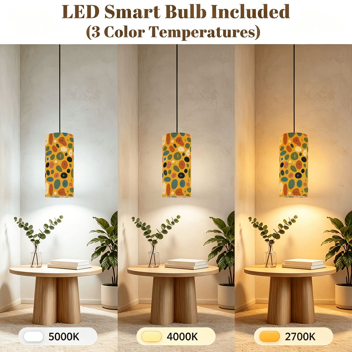 Confetti Dots Pendant Light | Mid-Century Modern Cylinder Ceiling Light