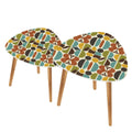 Mid-Century Modern Organic Mosaic Nesting Tables