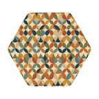 Mid-Century Modern Geometric Hexagon Coaster Set