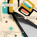 Mid-Century Modern Abstract Geometry Runner Rug