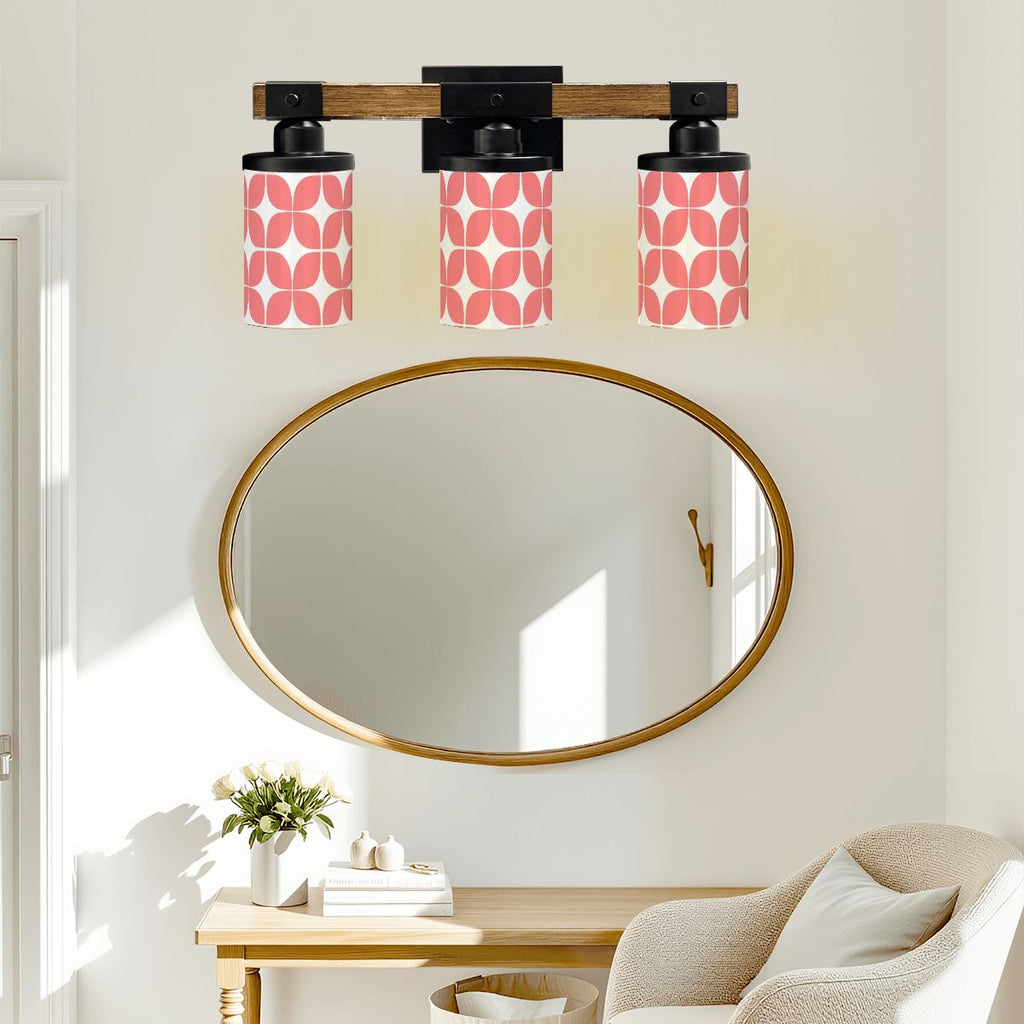 Mid-Century Modern Coral Pebble 3-Light Vanity Fixture