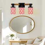 Mid-Century Modern Coral Pebble 3-Light Vanity Fixture