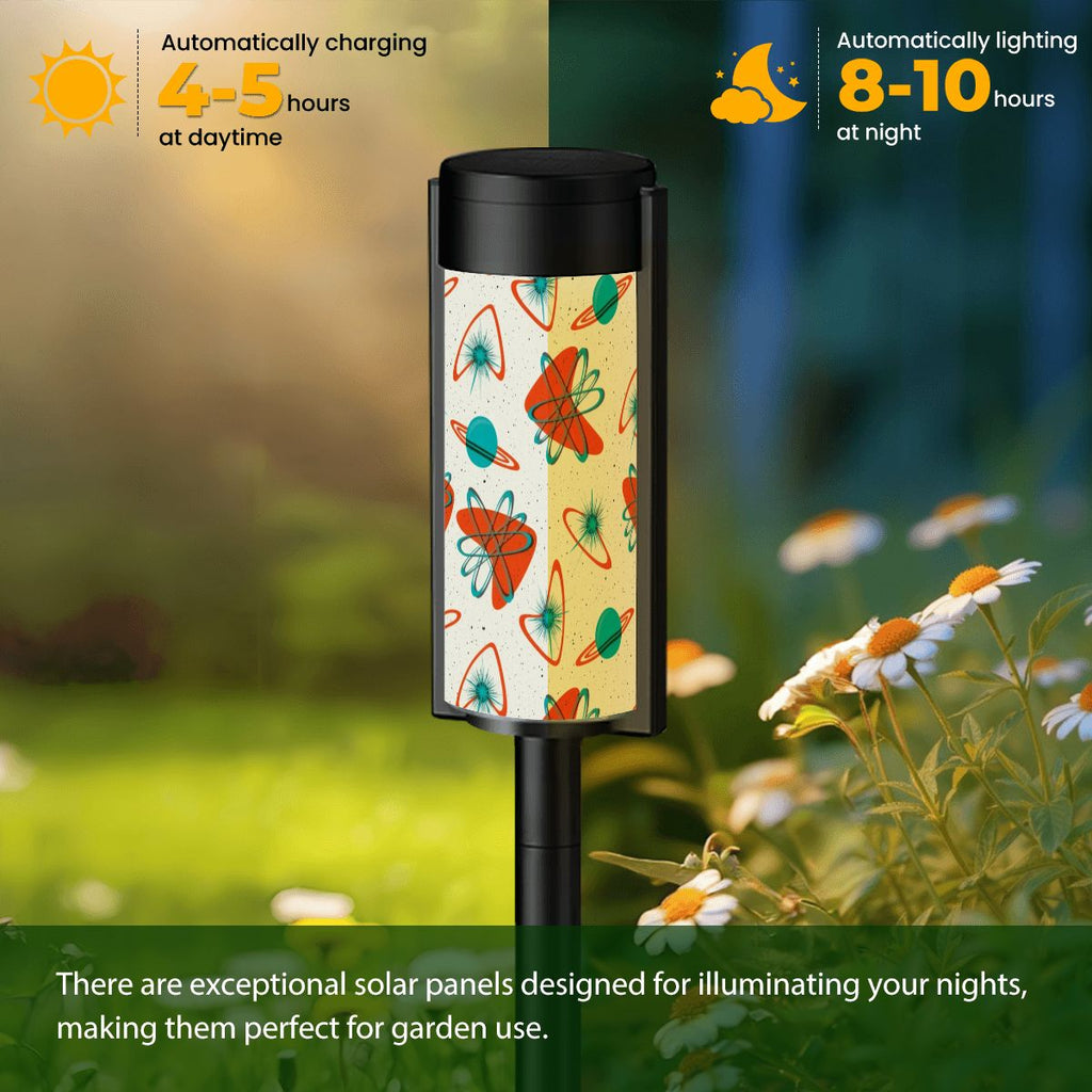 Mid-Century Boomerang Solar Garden Light Set