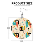 Mod Abstract Round Earrings | Mid-Century Modern Statement Drops
