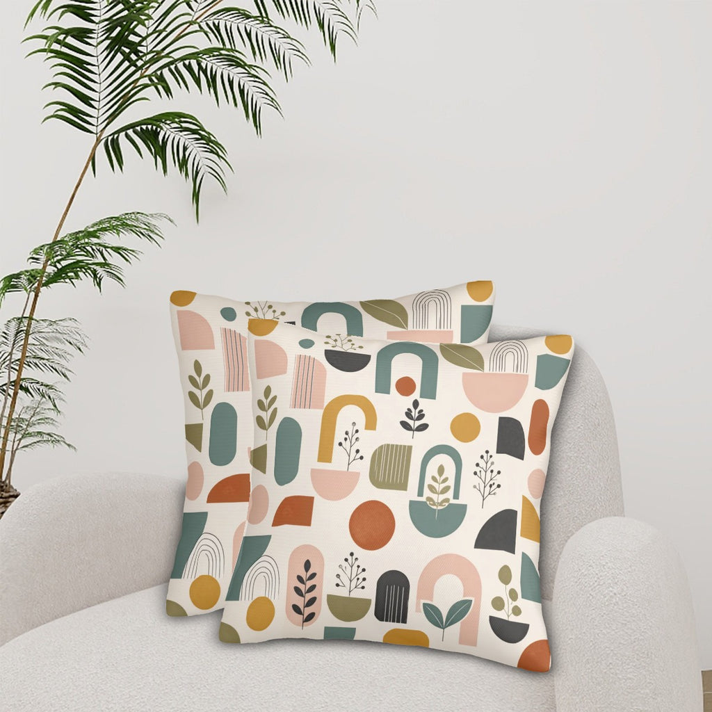 Mid-Century Modern Harvest Forms Pillow Cover Set