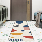 Mid-Century Modern Geometric Kitchen Runner Mat
