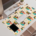 Mid-Century Modern Geometric Color Field Extended Mouse Pad